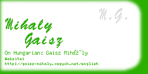 mihaly gaisz business card
